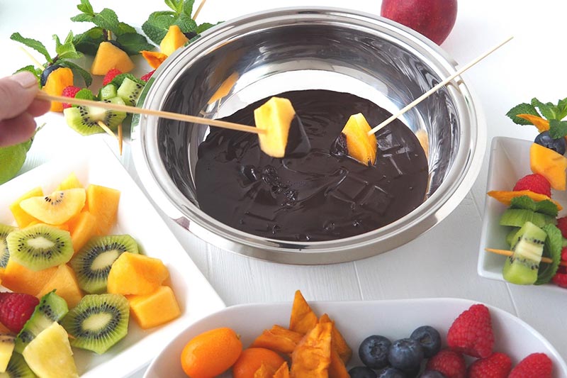 Ensemble à fondue au chocolat - CHOCOLATE FONDUE - Fruits, Légumes