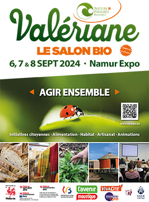 affiche du salon bio Valériane 2024 à Namur